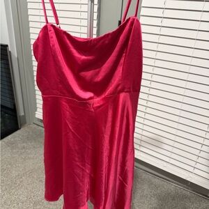 Showpo Fuchsia Satin Dress